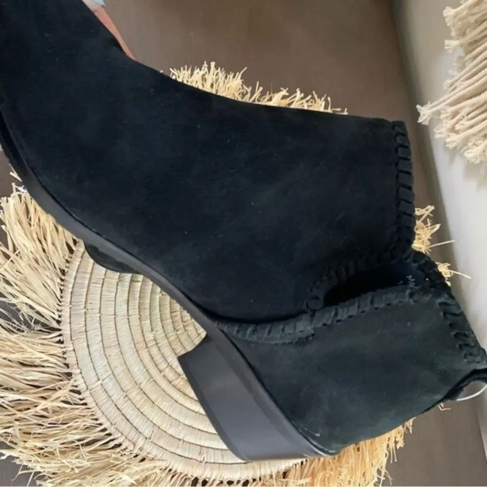 JACK ROGERS Women’s Layla Black Suede Heeled Ankle‎ Boots Size 11